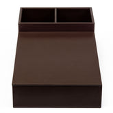 Chocolate Brown Leatherette Coffee Condiment Organizer